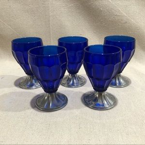 ⭐️ Blue Thumbprint Sipping Glasses